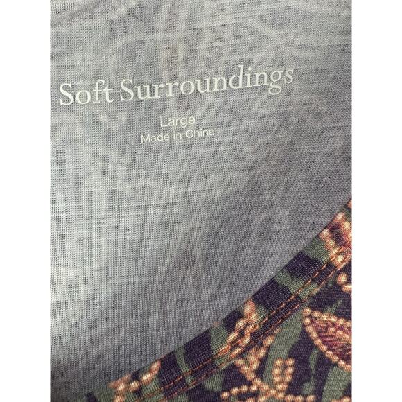 Soft Surroundings Alcott Dress Floral Maxi Slit Large Boho Western Jersey Soft - Picture 11 of 16